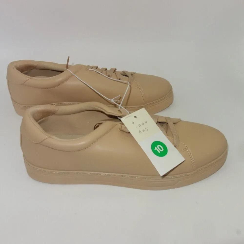 A New Day Cecily Sneakers Tan Shoes Memory Foam Women's Size 10 NEW